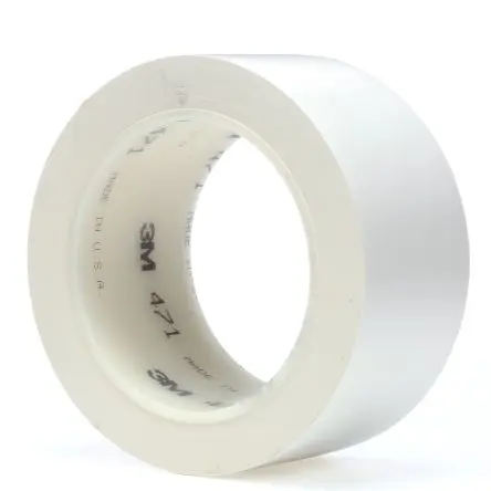 Produktfoto 1 von 3M 471 Vinyl Industrielles Klebeband Weiß Typ Trassierband, Stärke 0.14 mm, 2Zoll x 1296 Zoll