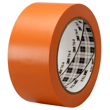 Produktfoto 1 von 3M 764 PVC Vinylband Orange Typ Bodenmakierung, Stärke 0.125 mm, 2Zoll x 33 m