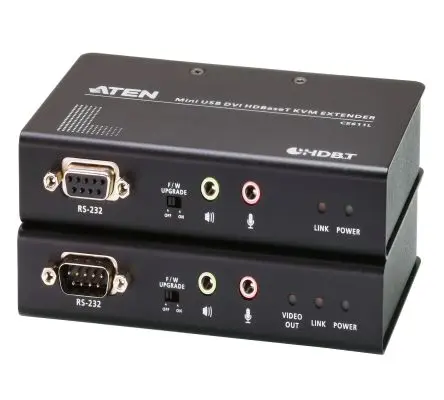 Produktfoto 1 von Aten KVM-Extender USB Verlängerung DVI-D 100 m 14 Anschlüsse 1 2 Displays Cat6