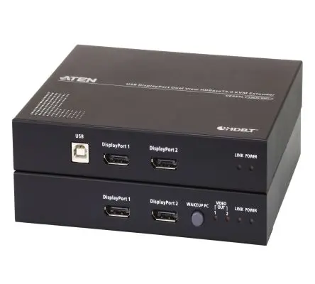 Aten KVM-Extender USB Verlängerung DisplayPort 100 m 18 Anschlüsse 2 Cat6