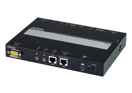 Produktfoto 1 von Aten KVM-Switch 1-Port 1 Videoausgänge VGA 1 Displays USB 3,5-mm-Audiobuchse 1920 x 1200 pixel