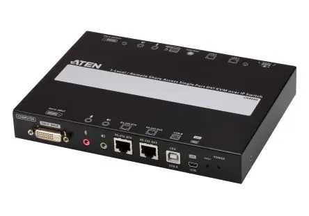 Produktfoto 1 von Aten KVM-Switch 1-Port 1 Videoausgänge DVI-D 1 Displays USB 3,5-mm-Audiobuchse 1920 x 1200 pixel