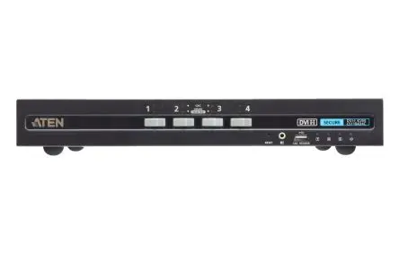 Produktfoto 1 von Aten KVM-Switch 4-Port 5 Videoausgänge DVI I 1 Displays USB Stereo 3840 x 2160 pixel