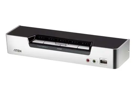 Produktfoto 1 von Aten KVM-Switch 4-Port 5 Videoausgänge HDMI 1 Displays USB 3,5-mm-Audiobuchse 1920 x 1080 pixel