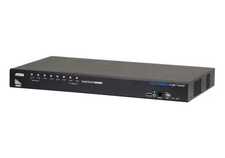 Produktfoto 1 von Aten KVM-Switch 8-Port 9 Videoausgänge HDMI 1 Displays USB 3,5-mm-Audiobuchse 1920 x 1200 pixel