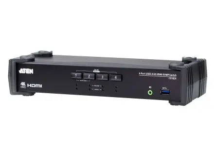 Aten KVM-Switch 4-Port 5 Videoausgänge HDMI 1 Displays USB 3,5-mm-Audiobuchse 4096 x 2160 pixel