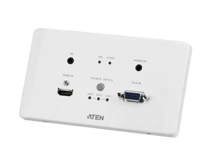Produktfoto 1 von Aten Verlängerung HDMI, VGA Video-Extender Cat6, 4096 x 2160 pixel Max., 2 Videoanschlüsse, 100 m Erweiterungsdistanz,