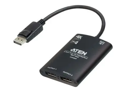 Produktfoto 1 von Aten Video-Splitter DisplayPort 2-Port Splitter, 3840 x 2160 pixel 1 Videoeingänge 2 Videoausgänge