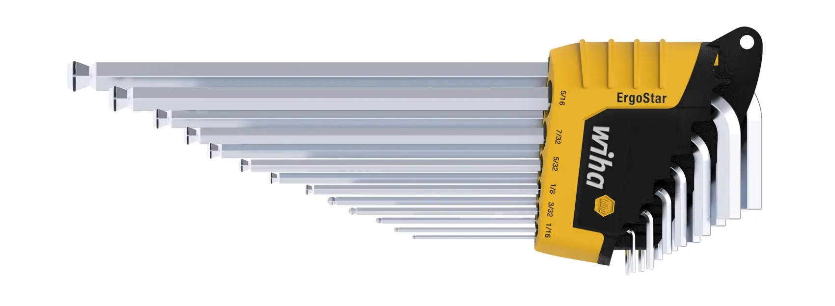 Produktfoto 1 von Wiha Sechskantschlüsselsatz 13 L Zoll 0.05 in, 1/16 in, 1/4 in, 1/8 in, 3/16 in, 3/32 in, 3/8 in, 5/16 in, 5/32 in, 5/64