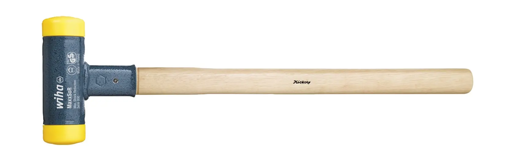 Produktfoto 1 von Wiha Hammer, Rückschlagfreier Hammer aus Polyurethan 436 g Hickory-Holz-Stiel 350 mm
