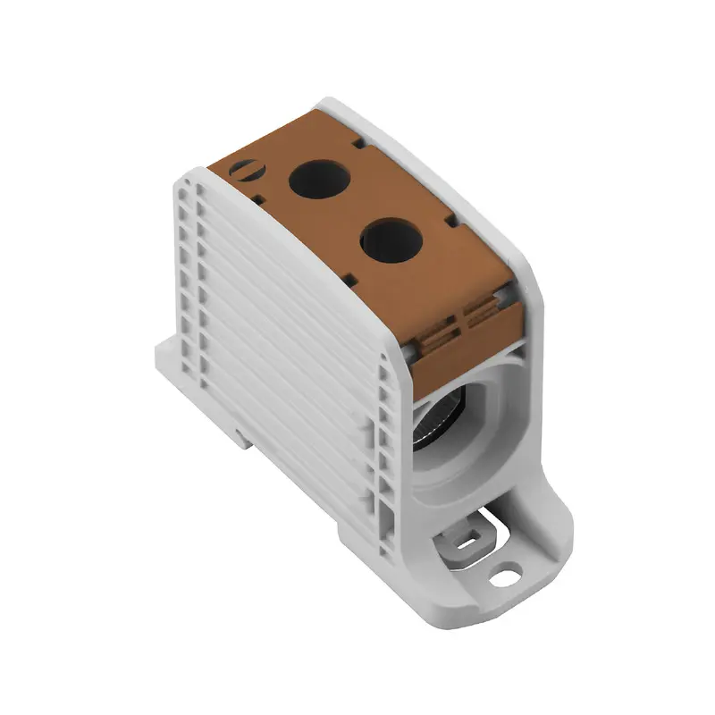 Produktfoto 1 von Weidmüller WPD Verteilereinheit 1 Braun, 185 mm², 1000 V Schraubbefestigung IECEx/ATEX