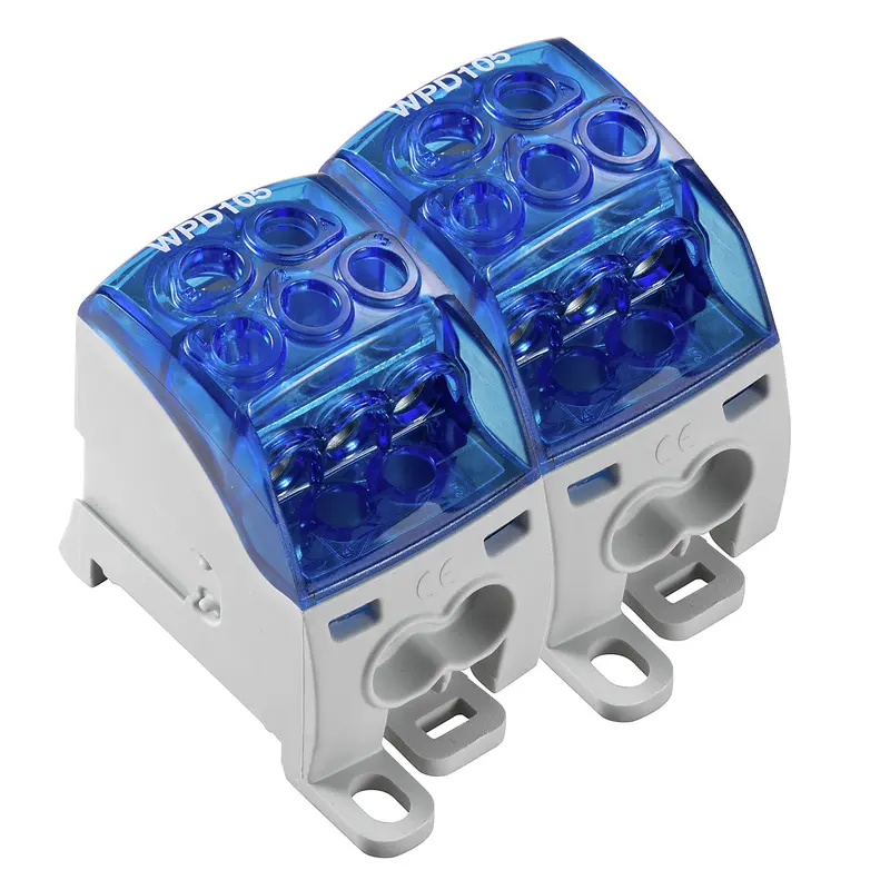 Produktfoto 1 von Weidmüller WPD Verteilereinheit 1 Blau, 1000 V Schraubbefestigung IECEx/ATEX