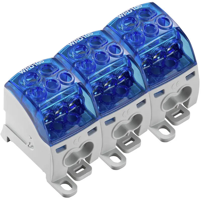 Produktfoto 1 von Weidmüller WPD Verteilereinheit 1 Blau, 1000 V Schraubbefestigung IECEx/ATEX
