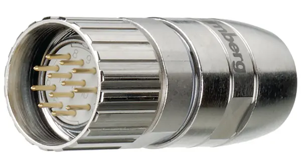 Lumberg Automation 784 14.5 mm M23 Industrie-Rundsteckverbinder Stecker 12-polig Stecker 8A Kabel IP40