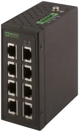 Produktfoto 1 von Murrelektronik Limited 58 Netzwerk-Hub / 100Mbit/s 8, DIN-Hutschiene, 9/48 V dc