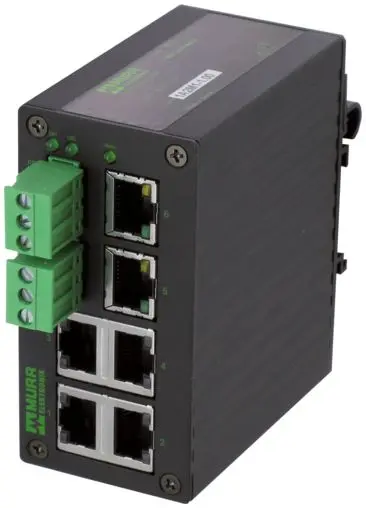 Produktfoto 1 von Murrelektronik Limited 58 Netzwerk-Hub / 100Mbps 6, DIN-Hutschiene, 9 to 30 V dc