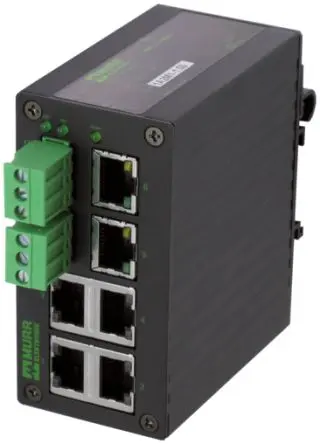 Produktfoto 1 von Murrelektronik Limited 58 Netzwerk-Hub / 100Mbit/s 6, DIN-Hutschiene, 9 to 30 V dc