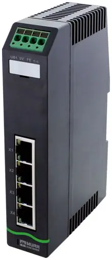 Produktfoto 1 von Murrelektronik Limited 58 Netzwerk-Hub / 100Mbps 4, DIN-Hutschiene, 9.5 to 31.5 V dc
