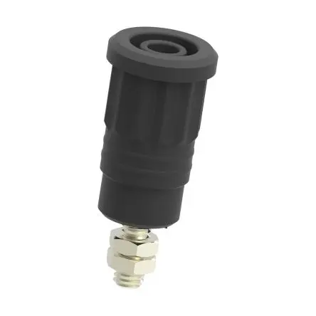 Produktfoto 1 von Electro PJP 4 mm Buchse Schwarz Buchse für Laborstecker, Kontakt Nickel, 1kV 36A Presssitz