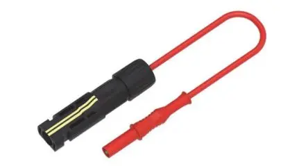 Produktfoto 1 von Electro PJP Messleitung 40A Stecker / Stecker, Rot Polyvinylchlorid-isoliert 100 mm, 1.5kV