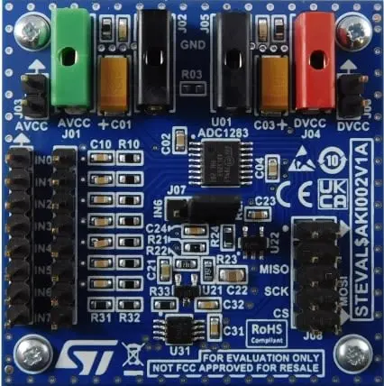 STMicroelectronics ADC1283 Evaluierungsplatine, Evaluierungsplatine Evaluierungsplatine, für ADC1283