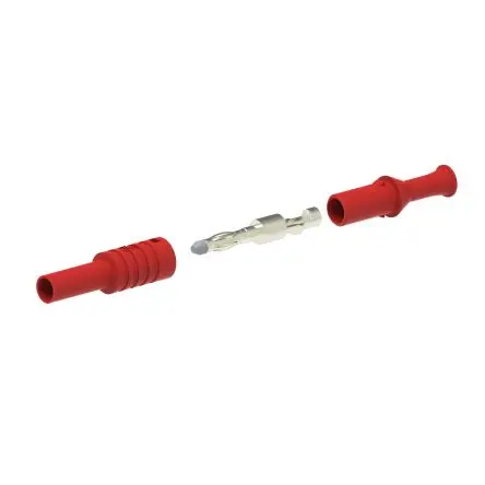 Produktfoto 1 von Electro PJP 4 mm Stecker Rot Bananenstecker, Kontakt Nickel, 1kV 36A Lot