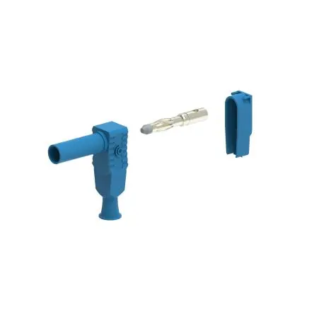 Produktfoto 1 von Electro PJP 4 mm Stecker Blau Bananenstecker, Kontakt Nickel, 1kV 20A, Schraubanschluss