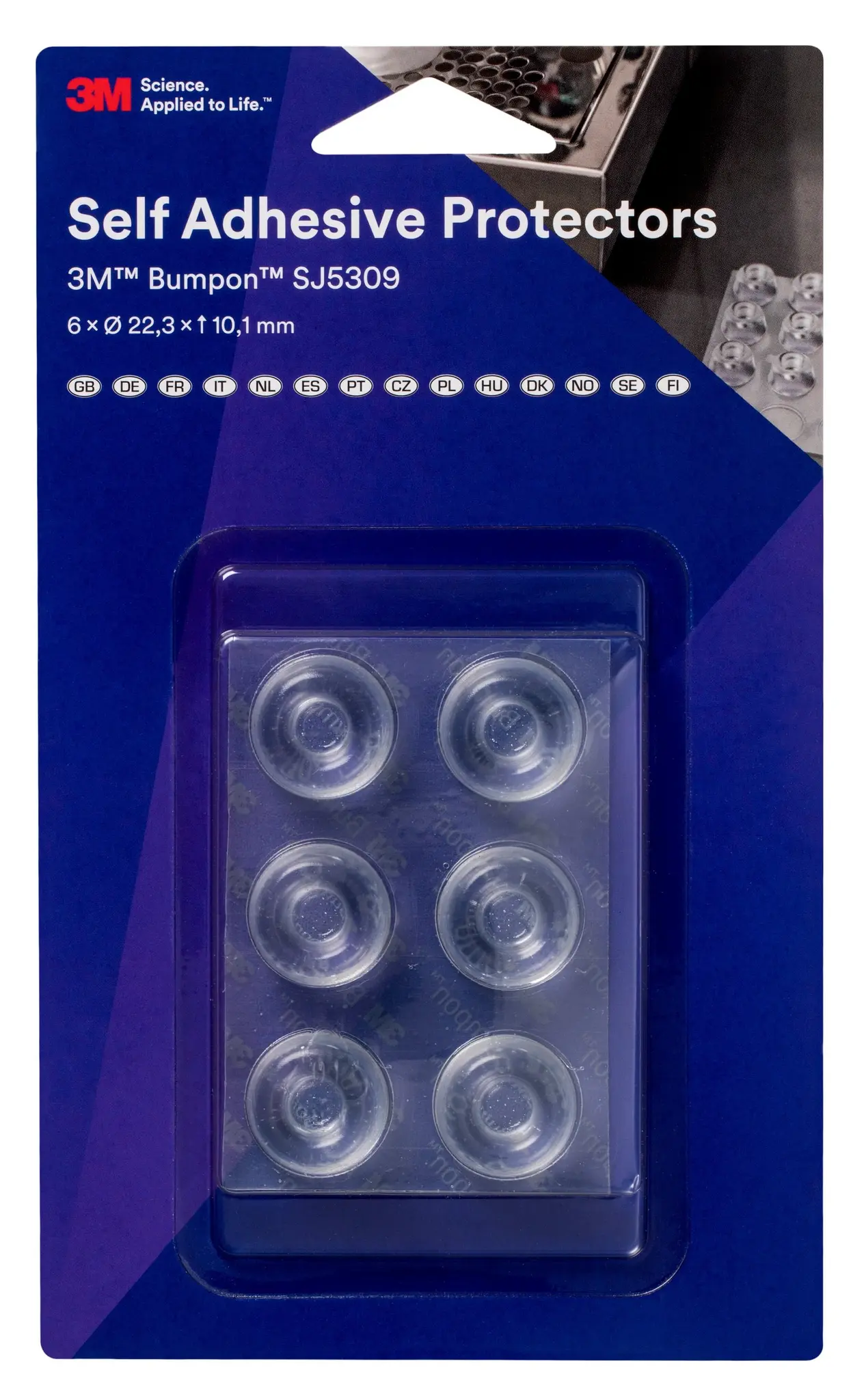 Produktfoto 1 von 3M Selbstklebende Füße, Zylindrisch, ø 22.4 mm, Polyurethan, L. 22.4 mm, B. 10.2 mm