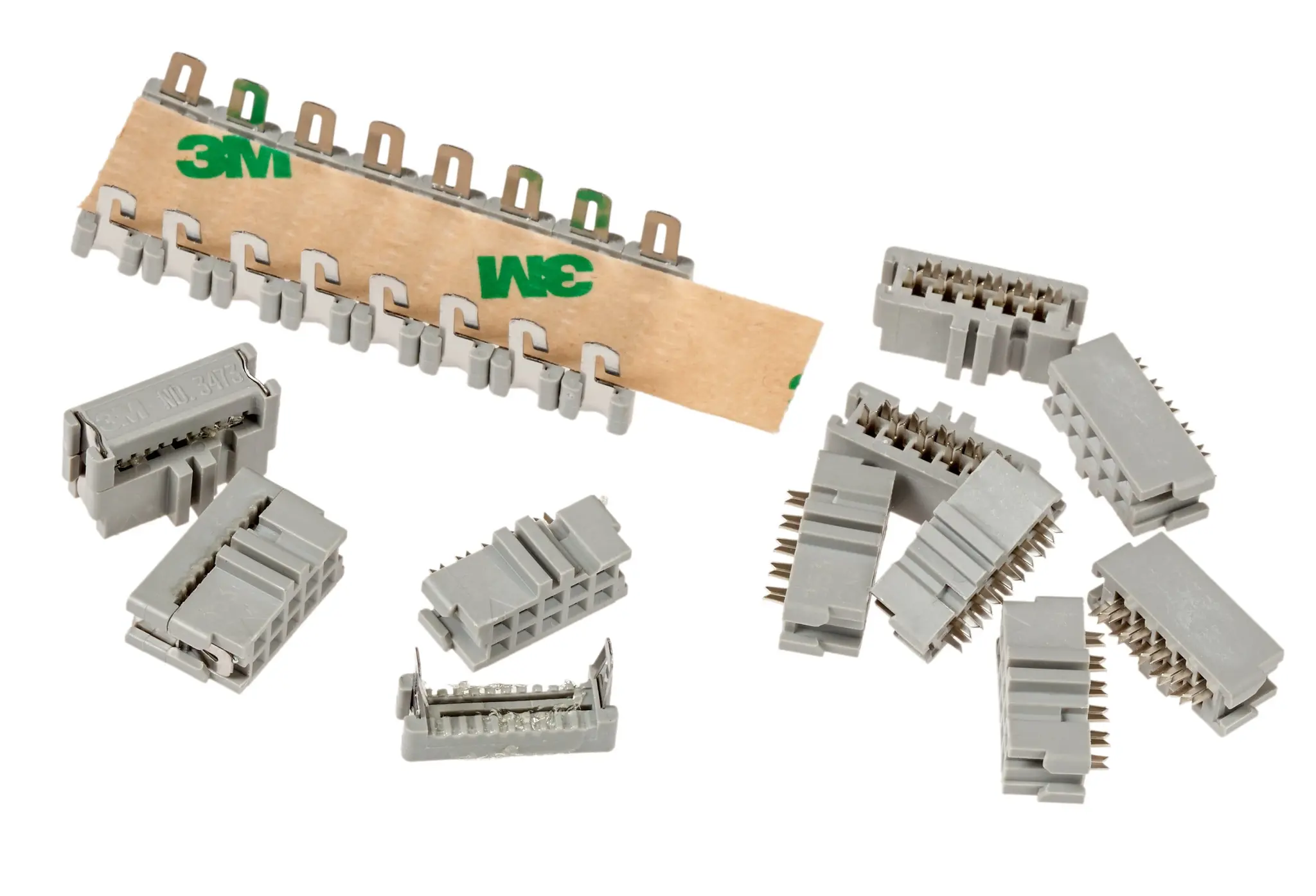 Produktfoto 1 von 3M IDC-Steckverbinder, 10-polig Frei hängend / 2-reihig, Raster 2.54 mm