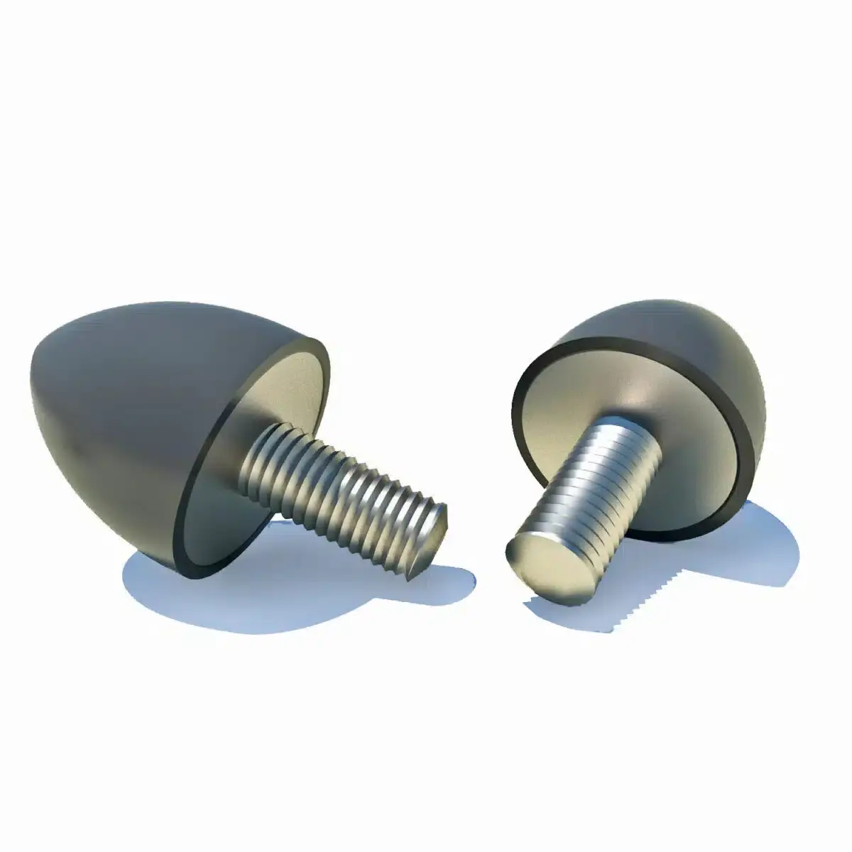 Produktfoto 1 von FIBET Stahl zinkplattiert, Naturgummi Zylindrisch Gummipuffer, Konus M8 71 daN, Ø 50 mm x 50 mm / bis 71 kg