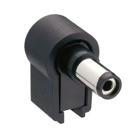 Produktfoto 1 von Lumberg NES/J gewinkelt Hohlstecker DC-Stecker Vernickelt 500mA 12V dc, Innen-Ø 2.1 mm / Außen 5.5 mm Außen-ø x 20 mm,