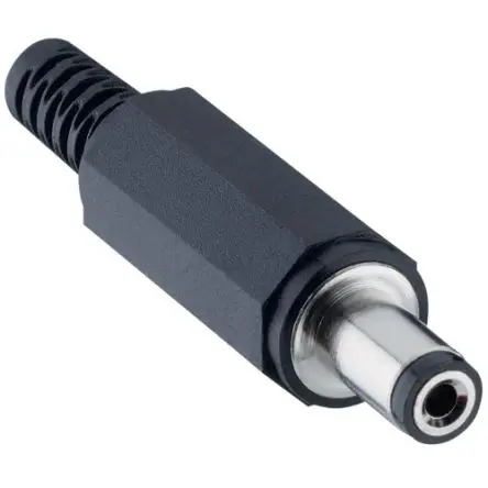 Produktfoto 1 von Lumberg 1633 Gerade Hohlstecker DC-Stecker Vernickelt 3A 24V dc, Innen-Ø 2.1 mm / Außen 5.5 mm Außen-ø x 46.5 mm, Kabel