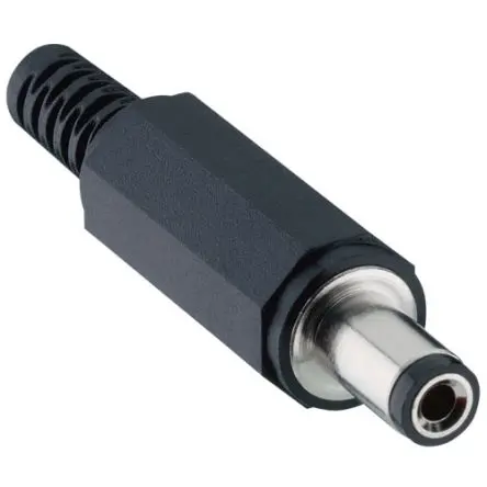 Produktfoto 1 von Lumberg 1634 Gerade Hohlstecker DC-Stecker Vernickelt 3A 24V dc, Innen-Ø 2.5 mm / Außen 5.5 mm Außen-ø x 46.5 mm, Kabel