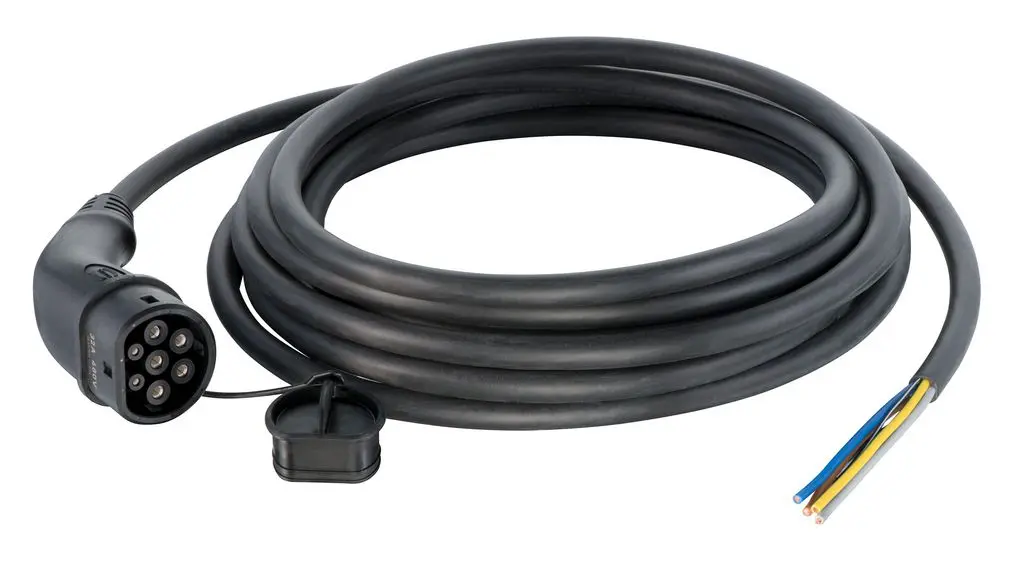 Produktfoto 1 von HARTING EV-Ladekabel, 3, 32 A Nennstrom, 7.5 m, Nicht abgeschlossen, 480 V, 7-adrig