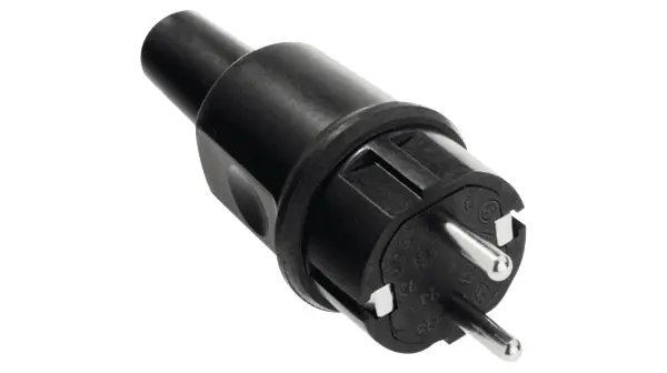 Produktfoto 1 von Bachmann Netzstecker Kabel 16A, 250 Schwarz Schraubbefestigung