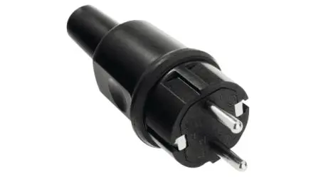 Produktfoto 1 von Bachmann Netzstecker Kabel 16A, 250V Schwarz Schraubbefestigung