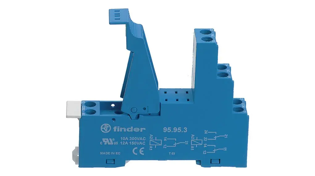 Produktfoto 1 von Finder Relaissockel zur Verwendung mit relais der Serie 40 95, DIN-Schienen, 250V
