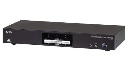 Produktfoto 1 von Aten KVM-Switch 8-Port 4 Videoausgänge DisplayPort 2 Displays USB 3,5-mm-Audiobuchse 4096 x 2160 pixel