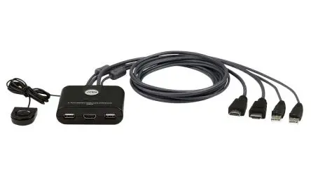 Aten KVM-Switch 2-Port 1 Videoausgänge HDMI 1 Displays USB USB 1920 x 1200 pixel