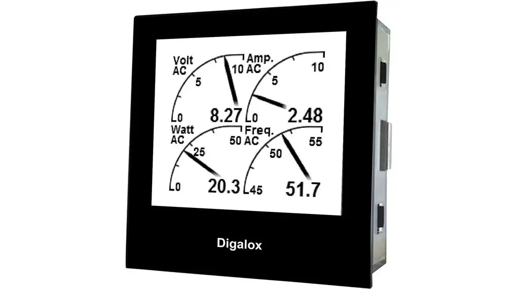 TDE Instruments DPM72 LCD Digitales Multifunktionsmessgerät für Spannung, Frequenz, Strom H 68 mm B 68 mm T. 50 mm