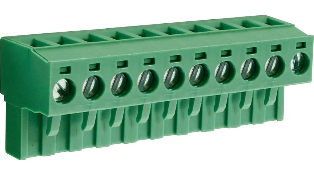 Produktfoto 1 von CAMDENBOSS CTBP9208 Steckbarer Klemmenblock Durchkontaktierte Stiftleiste 10-Kontakte 5.08mm-Raster Gerade