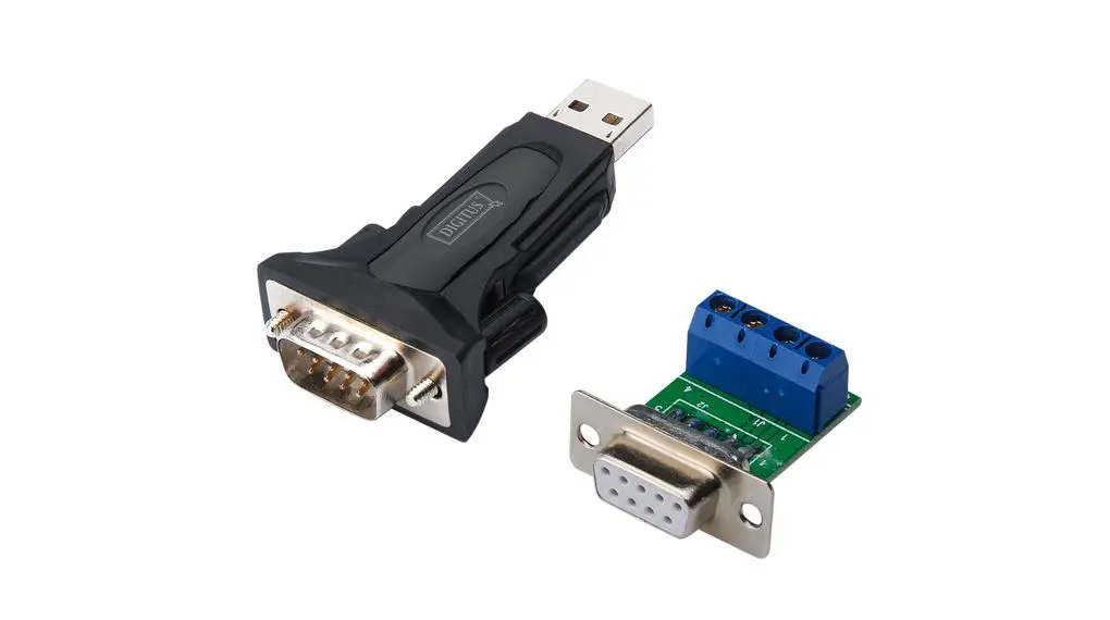 Produktfoto 1 von Digitus Konverterkabel, USB A, Sub-D 9-polig, Stecker, Stecker