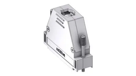 Produktfoto 1 von Deltron Connectors D-Sub-Gehäuse Gerade, D: D-Sub-Gehäuse Zugentlastung, Grau, Größe DD, aus Thermoplast