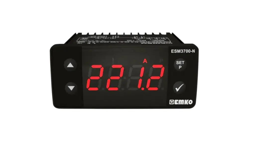 Produktfoto 1 von Emko ESM Anzeige Digitales Multifunktionsmessgerät für Spannung, Strom H 29 mm B 71 mm 4-Stellen 10 mm Ziffernhöhe