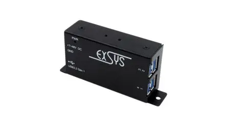 Produktfoto 1 von Exsys, USB 3.0 USB-Hub, 4 USB Ports, USB, USB-Bus T: 82 mm H: 24 mm B: 47mm
