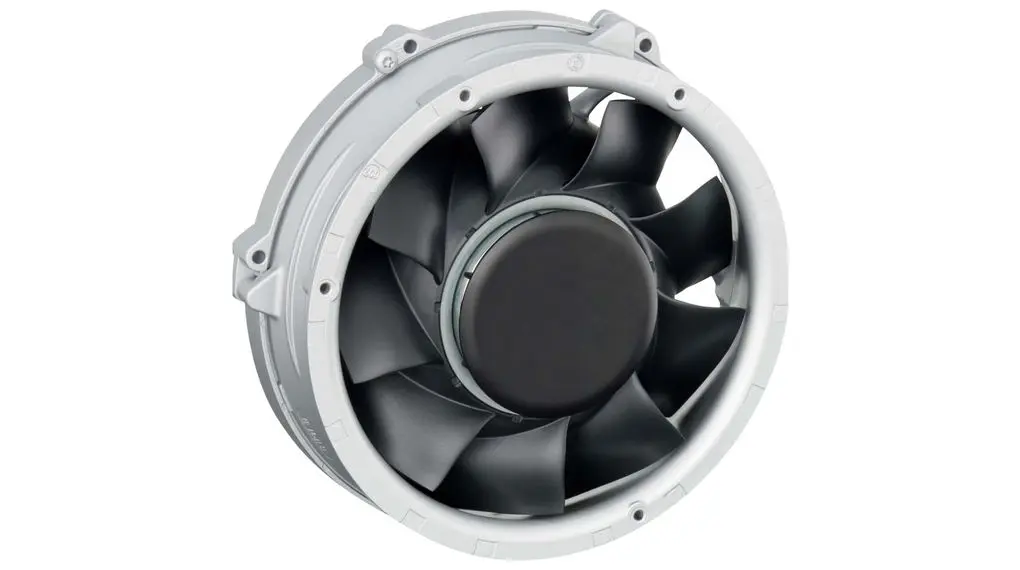 ebm-papst dc-Axiallüfter, 48 VDC / 300 → 360W, 178 x 178 x 51mm, 1100m³/h