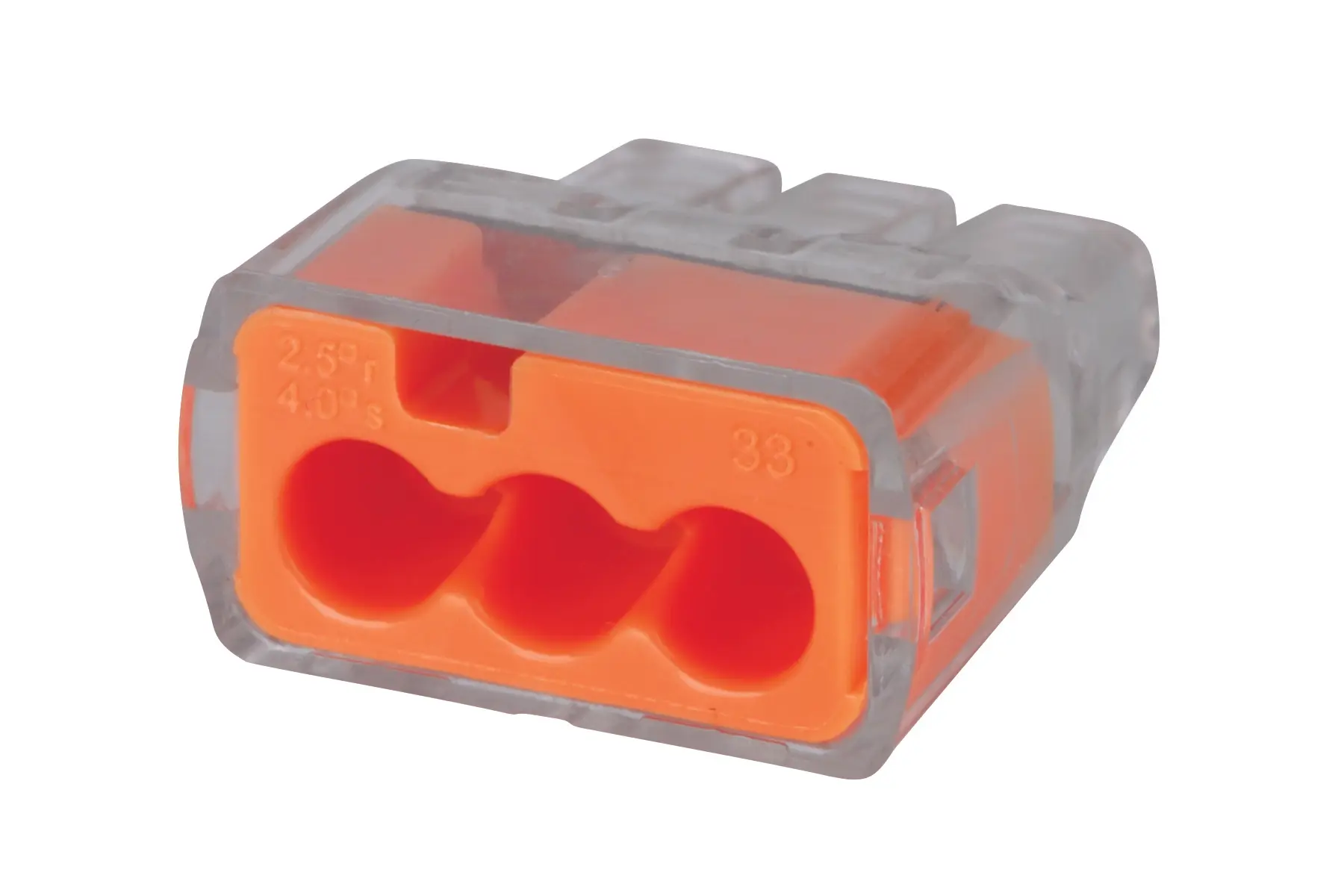Produktfoto 1 von Ideal Industries 30-10 Kupfer Polycarbonat Anschluss 32A Orange 3-polig Einsteck-Anschluss 12 AWG