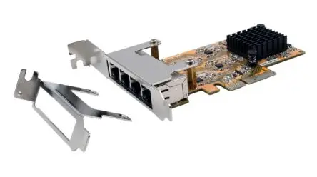 Produktfoto 1 von Exsys 4 Anschlüsse PCIe Netzwerkkarte 1000Mbit/s Ethernet