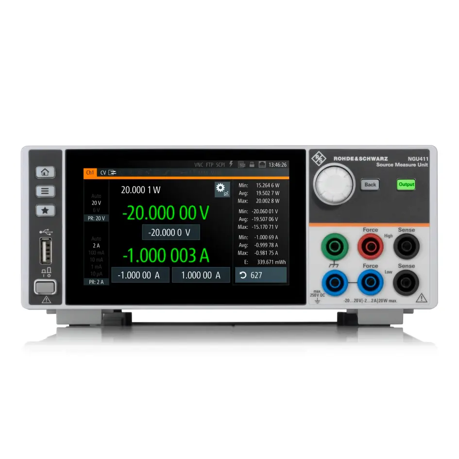 Produktfoto 1 von Rohde & Schwarz NGU 1 Sourcemeter 20W, 20 V / 3 A, 10 kΩ