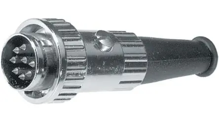 Produktfoto 1 von Lumberg 0132 DIN-Stecker Gerade 5-polig, DIN 41524, 60V 4A Kabel, Bajonett Stecker